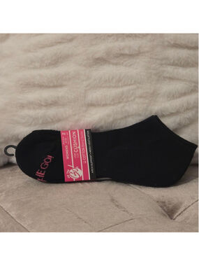 Women's On The Go! Black Low Cut Cushion Cotton Blend Socks